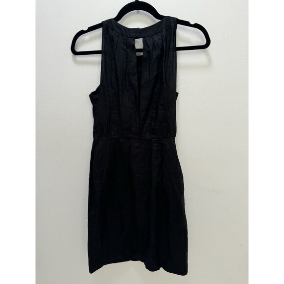 Loft 100% Linen High Collar Mini Dress Size 0 - Picture 5 of 10